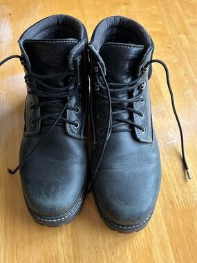 Eastland Edith Black Leather Lace-Up Boots